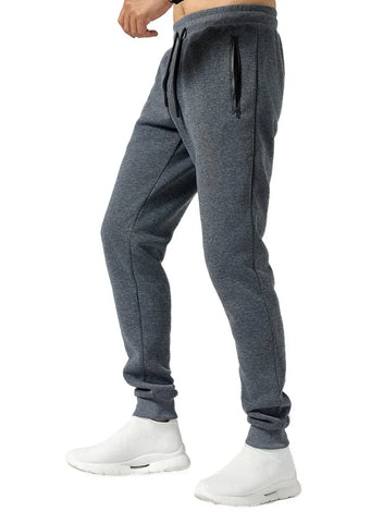 Unisex Sweatpants Side Zipper Pockets Men Joggers Track Pants Elastic Waist Sport Casual Trousers Baggy Fitness Gym Clothing - Zen Fit Plus