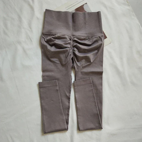 Seamless Sport Yoga High Waist Pants Leggings Sport See Through Yoga Gym Running Quick Dry Pants Scrunch Butt Pants - Zen Fit Plus