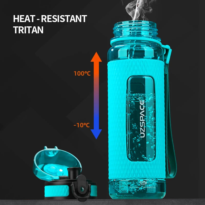 UZSPACE Sport Water Bottles BPA Free Portable Gym Anti-fall Leak-proof Large Capacity Fitness Kettle Tritan Plastic Drink Bottle Zen fit plus