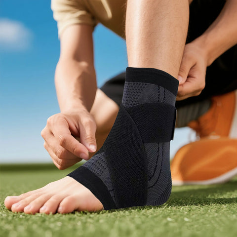 1PC Pressurized Bandage Ankle Protector Sport Anklet Support Foot Strap Nylon Knitted Elastic Ankle Brace Gym Basketball Running - Zen Fit Plus