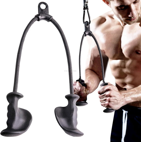 Fitness Biceps Triceps Rope Pull Down Grip Handles Muscle Gym Rope Pulley Cable Machine Attachment Back Pulls Pulley Accessories Zen fit plus