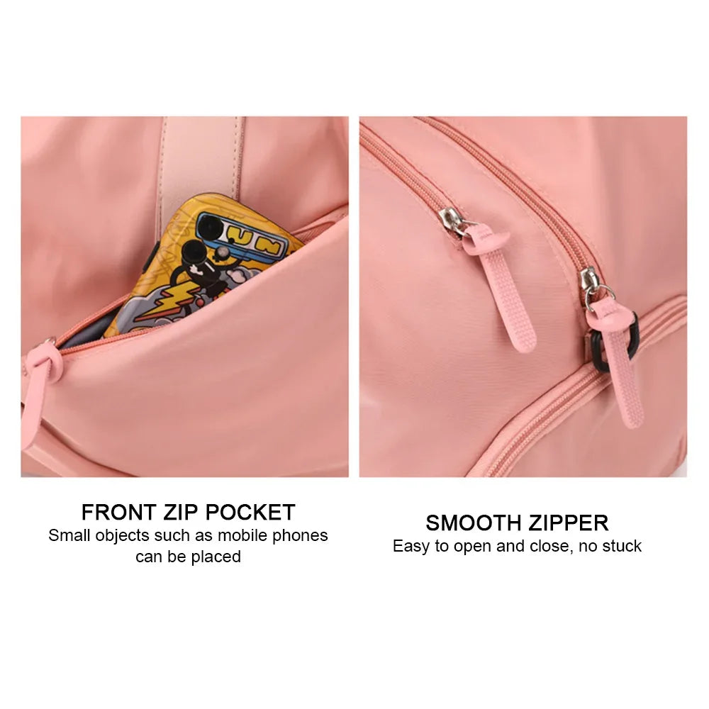 Women Gym Sports Bag Waterproof Swimming Yoga Mat Pink Weekend Travel Duffle Bags for Women Sport Fitness Shoulder Handbag - Zen Fit Plus