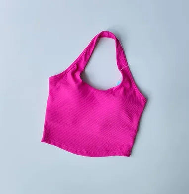 One Piece Cup 2023 Summer New Sports Bra Women's Shockproof Running Gathering Bra Hanging Neck Back Fitness Tank Top Zen Fit Plus