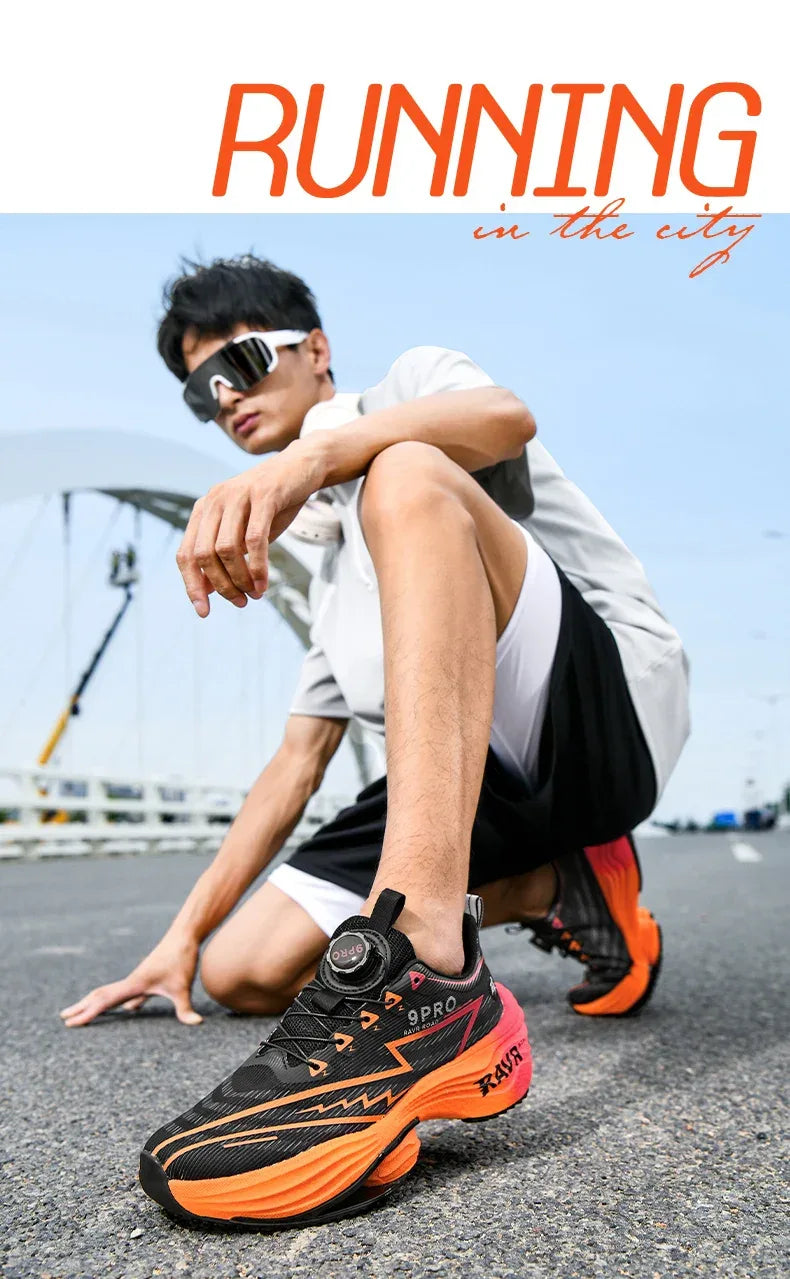 2025 New Men's Running Shoes Cushioning Carbon Plate Racing Marathon Athletic Shoes Comfortable Non-slip Sports Tennis Shoes - Zen Fit Plus