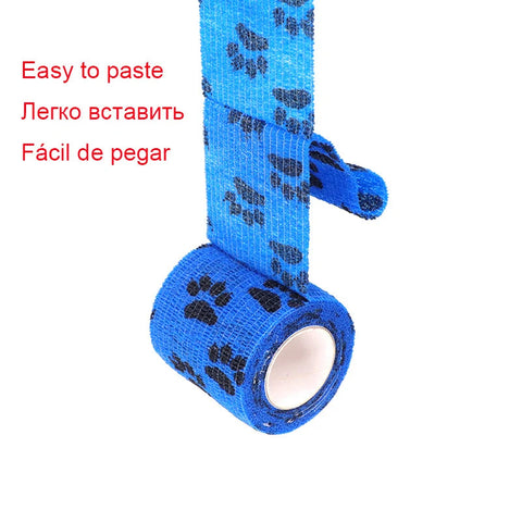 Colorful Printed Self Adhesive Elastic Bandage Wrap Tape 4.8m Sports Protector Bands for Finger Ankle Palm Joint Pet Zen fit plus
