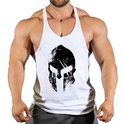 Men's solid color fitness trend print pattern loose thin belt vest breathable and comfortable sleeveless basketball vest Zen fit plus