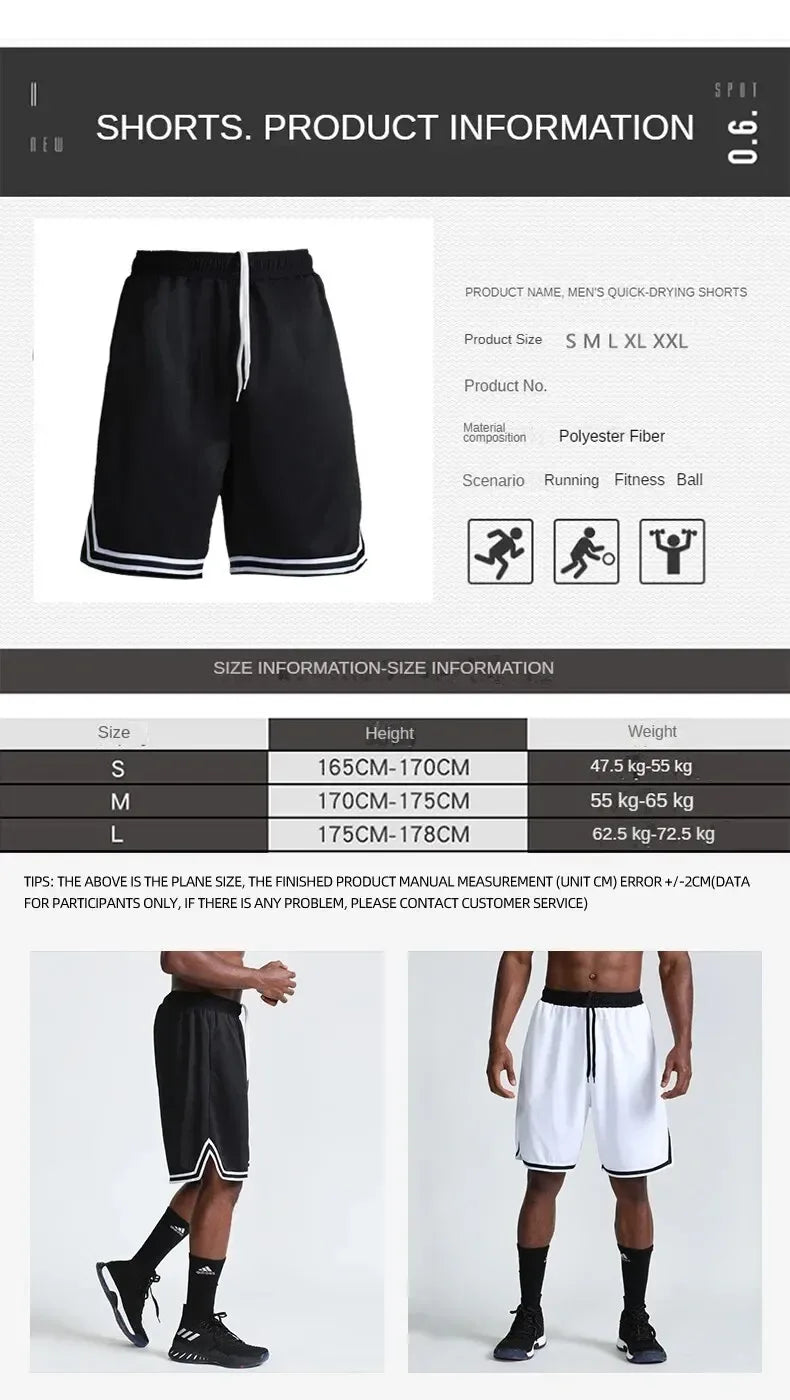Summer Sports Shorts Men's Casual Five-point Pants Trend Loose Basketball Outer Wear Big Pants Pants Mesh Thin Section - Zen Fit Plus