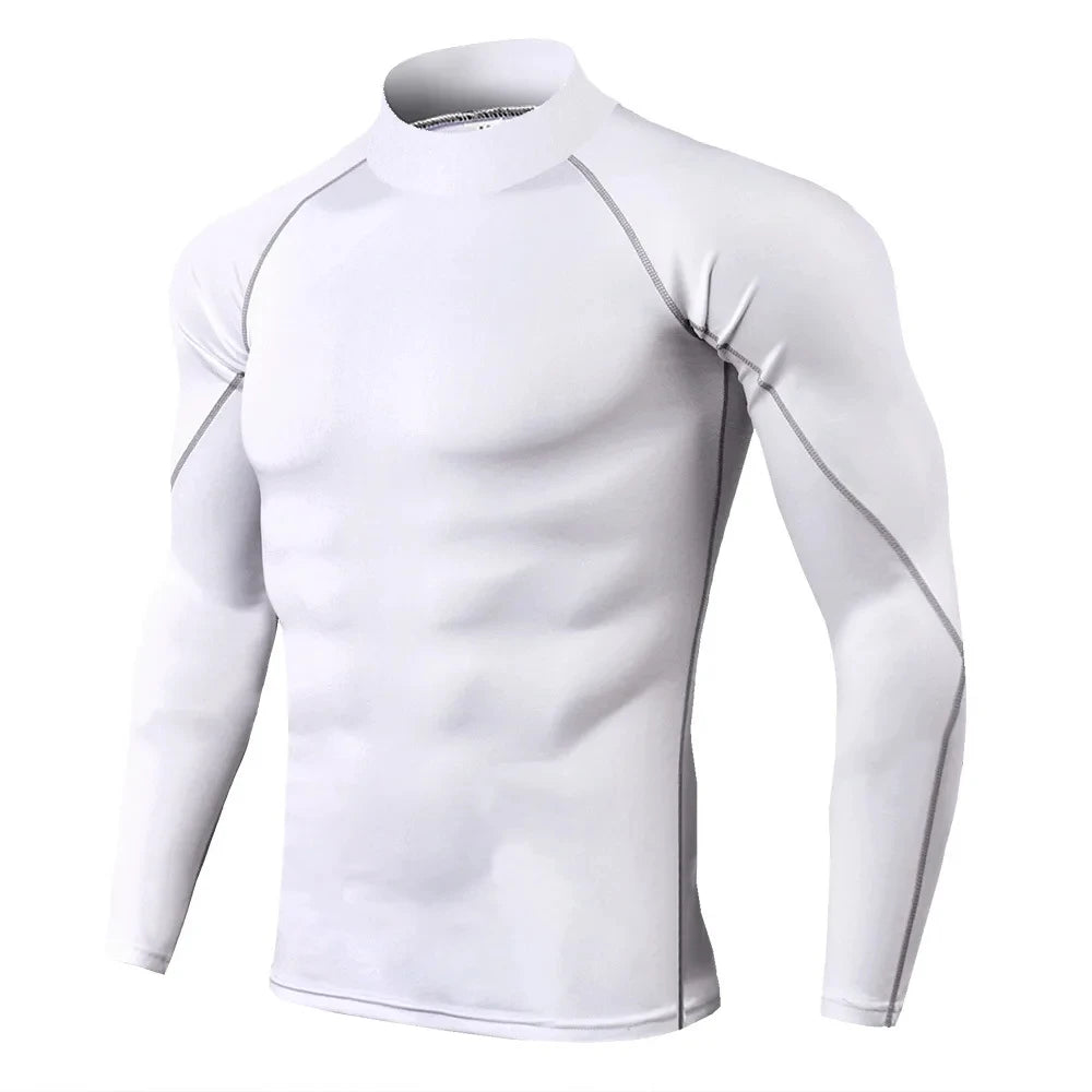Winter Man Compression Shirt Cycling Clothing Warmth Shirt Warm Bottoming Shirt Men Compression T-Shirt Gym Sportswear 2024 New Zen fit plus