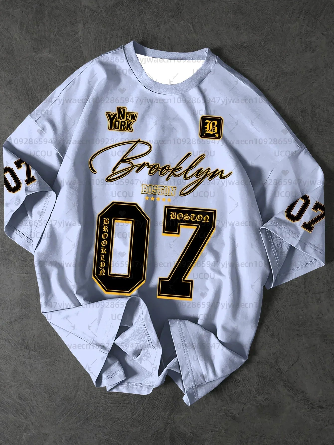 Men's Sports Jersey Brooklyn 07 Print Short Sleeve T-Shirt Summer Graphic Tee Jerseys Plus Size Women's Sport T-Shirt Tops - Zen Fit Plus