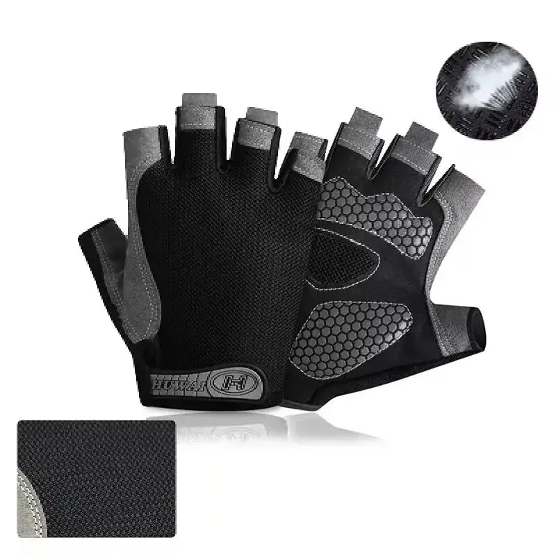Men's Breathable Anti-slip Cycling Bicycle Gloves Half Finger Women's Gym Mitten Fitness Sport Training Fitness Gloves - Zen Fit Plus