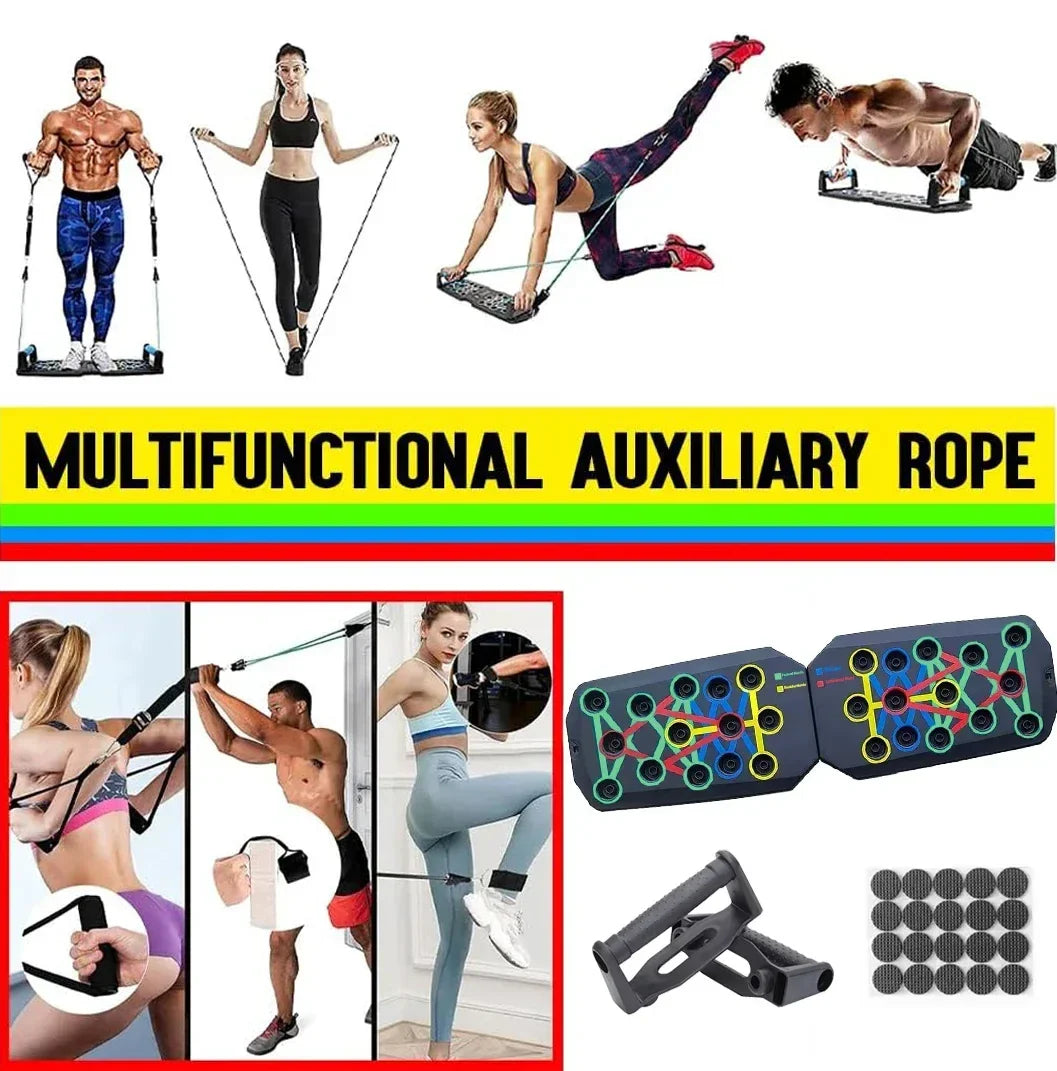 Push-up Board Set Portable Multifunctional Push-up Bar Foldable Fitness Equipment For Chest Abdomen Arms/Back Training - Zen Fit Plus