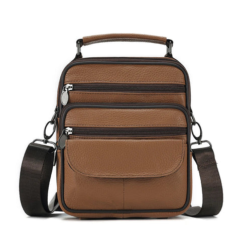 JOYIR Men Genuine Leather Crossbody Bags Messenger Bag for Male Trendy Shoulder Bags Casual Travel Sling Bag Handbags Zen fit plus