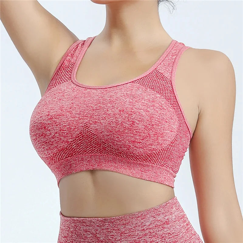 Women Sports Bra Top Push Up Fitness Yoga Bra Underwear Sport Tops For Women Breathable Running Vest Gym Wear Zen Fit Plus