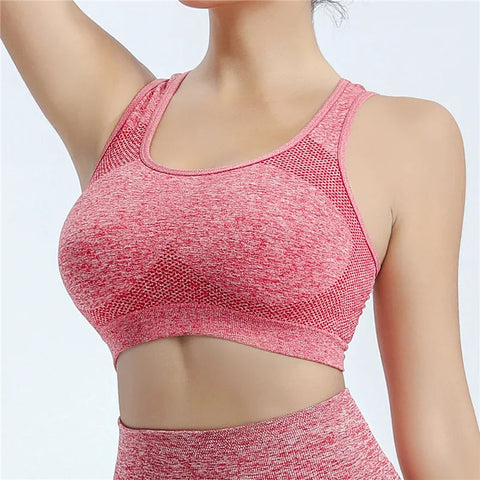 Women Sports Bra Top Push Up Fitness Yoga Bra Underwear Sport Tops For Women Breathable Running Vest Gym Wear Zen Fit Plus