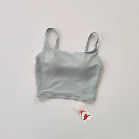 Small Sling Vest Integrated Fixed Gathering Sports Underwear Women's Bra Beauty Back Training Fitness Bra Summer Clothing Suit Zen fit plus