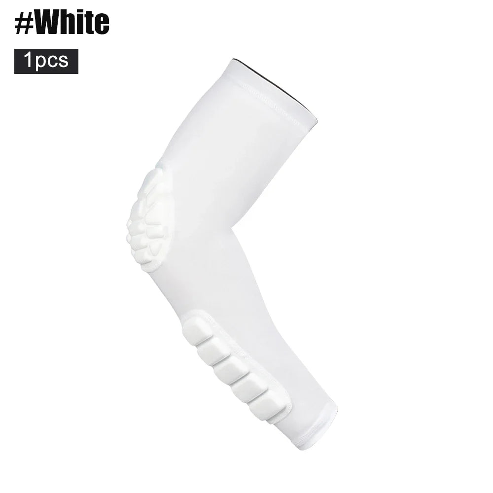 1Pcs Elbow Pads Compression Shooter Sleeves Men Women Arm Sleeve with Pad for Basketball Football Volleyball Cycling Running Zen fit plus