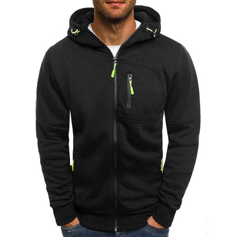 Men's Hoodies Long Sleeve Sweatshirt Zipper Design Hooded Sweatshirt for Men Clothing Sportswear Slim Fit Casual Jacket Zen fit plus