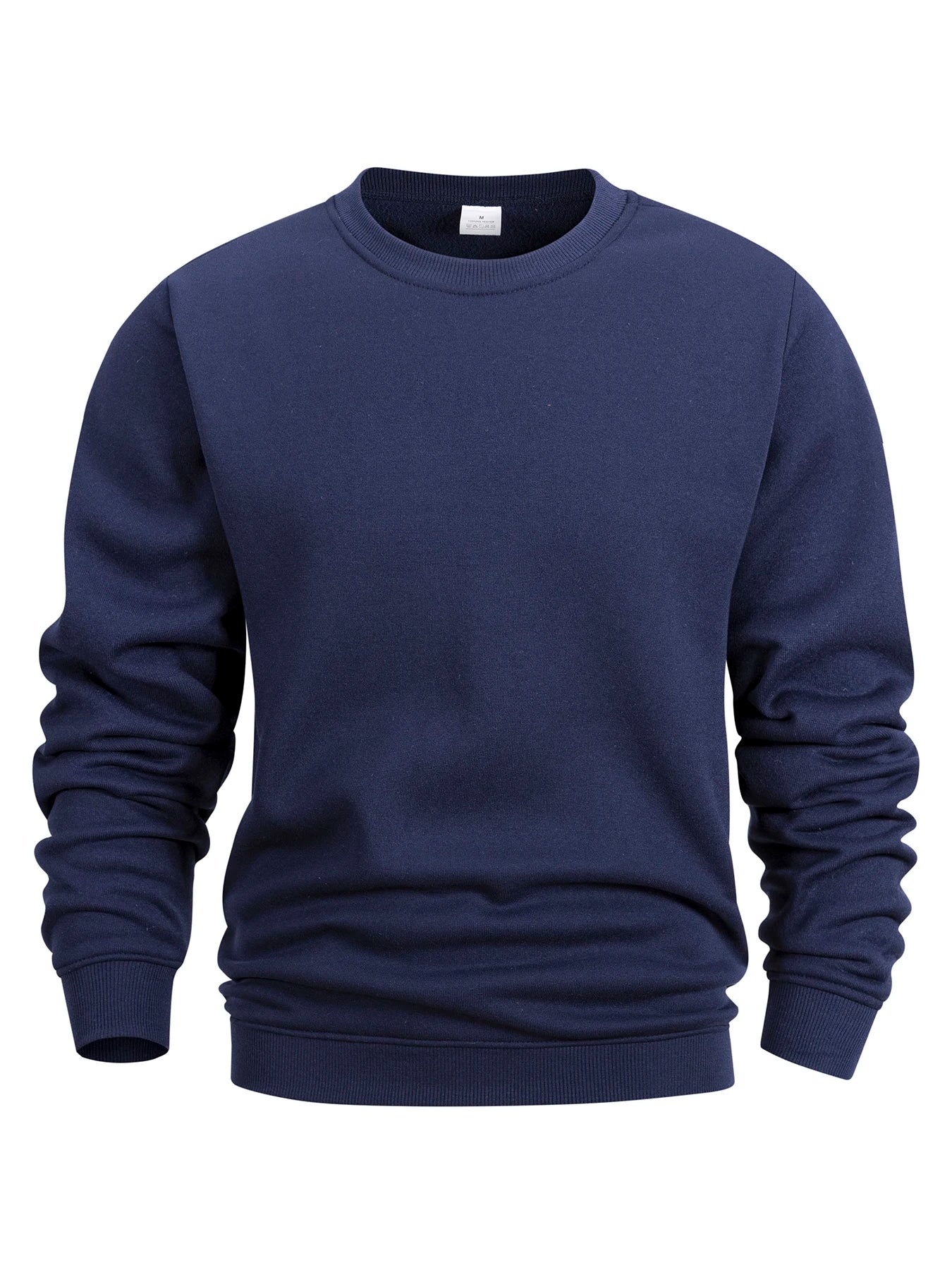 Men's Crew Neck Sweatshirts Solid Color Sweatwear Spring Outdoor Casual Daily Long Sleeve Pullover Hoodie Man Sportswear Zen Fit Plus