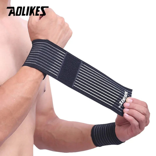 AOLIKES 1PC 40-180cm Compression Bandage Protector Knee Support Brace Sports Elastic Elbow Straps Leg Bands Bandage Workout Wrap Zen fit plus