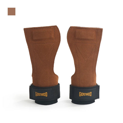 2PC/1pair Cowhide Palm Protection Wear-resistant Non-slip Wrist Protection Equipment Fitness Weightlifting Booster Belt Deadlift Zen Fit Plus