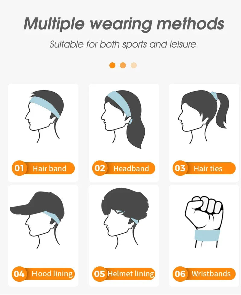 WEST BIKING Sports Headband Anti-slip Sweat Absorbing Elastic Sweatband Quick Dry Men Women Running Fitness Gym Cycling Headwear - Zen Fit Plus