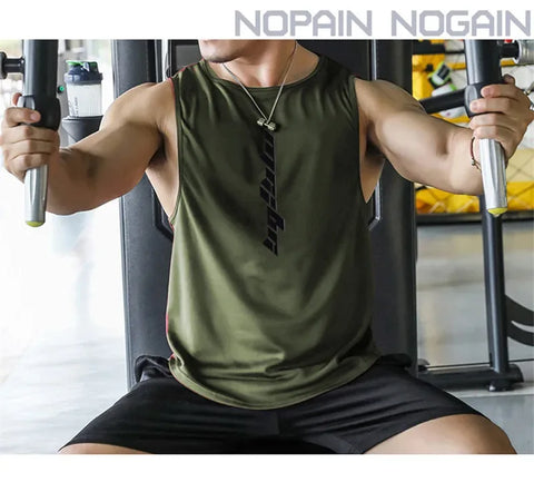 2025 NEW Fitness Sports Tank Tops Men Gyms Workout Sleeveles Shirt Male Summer Loose Undershirt basketball Running men Ves - Zen Fit Plus