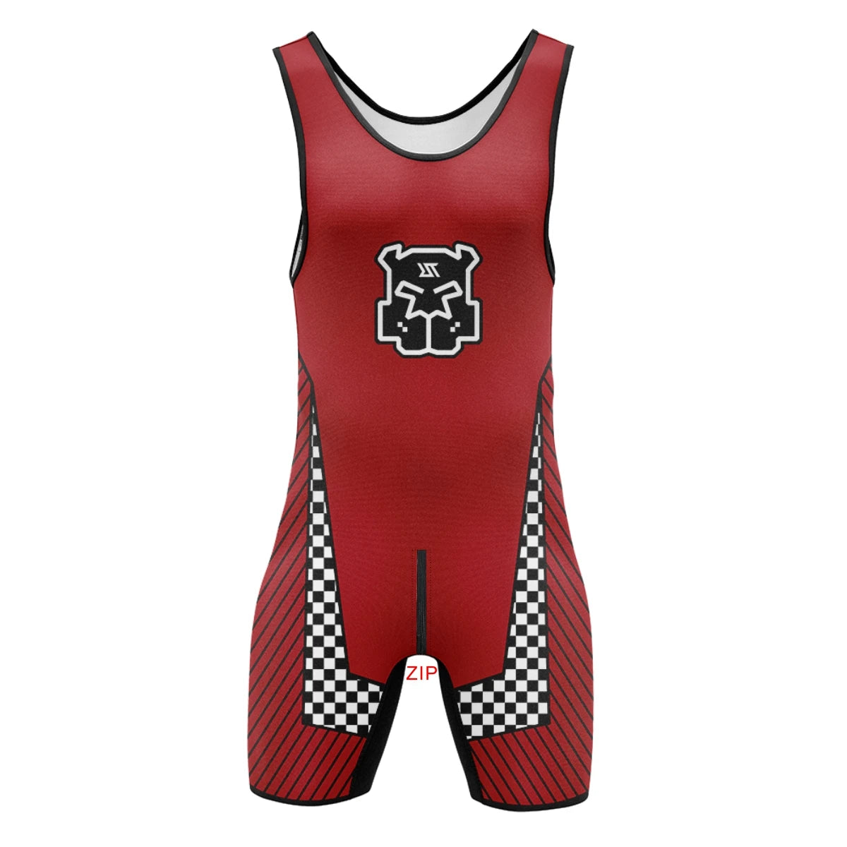 Mens Wrestling Singlets Front And Back Zipper Dog SexyMan Bodysuits RT One-Piece Undershirts Powerlifting Sleeveless Sleepwear Zen fit plus