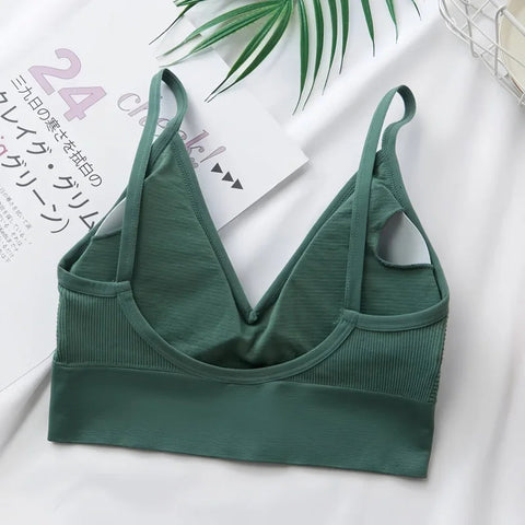 Women Sexy Crop Tops Tube Top Bra Female Streetwear Sleeveless Camis Seamless Sport Lingerie Tee Crop Top Bandeau Top Tanks Zen fit plus