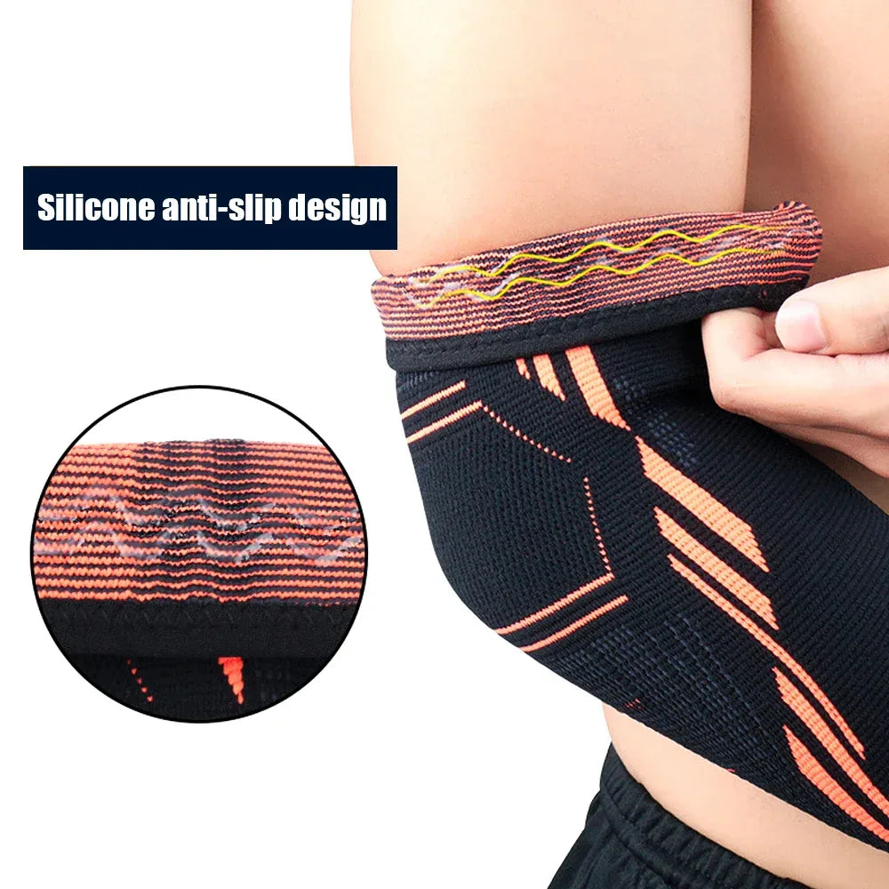 Elbow Support Elastic Gym Sport Elbow Protective Pad Absorb Sweat Sport Basketball Volleyball Tennis Arm Sleeve Elbow Brace - Zen Fit Plus