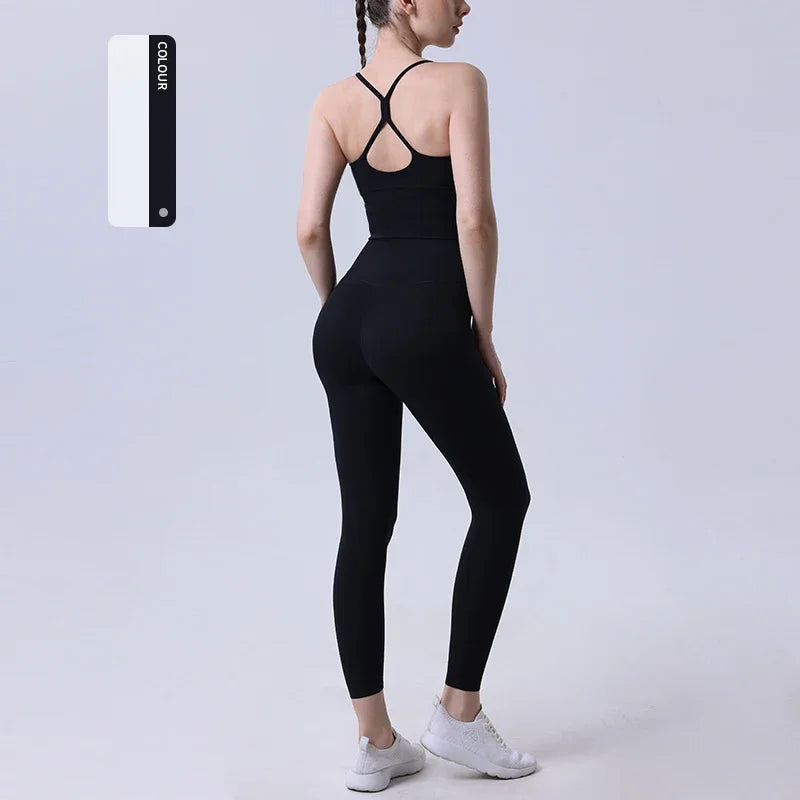 2 Piece Yoga Clothes Women's Tracksuit Athletic Wear Pilates Fitness Suit Gym Workout Push Up Clothes Sports Bra Leggings Suit Zen fit plus