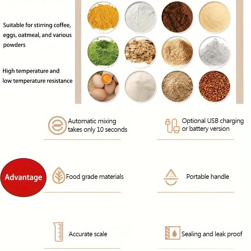 Xiaomi Self-Stirring Shaker Cup USB Charging Shaker Cup for Protein Shake Meal Replacement Shake Portable Sport Mixing Cup 450ml Zen fit plus