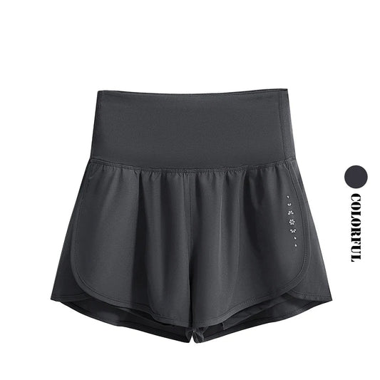DRUR Running Short Women Gym Shorts 2 in 1Elastic Waist Shorts With Pocket Female Tennis Sportswear Fitness Clothes Jogger Pant Zen fit plus