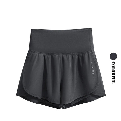DRUR Running Short Women Gym Shorts 2 in 1Elastic Waist Shorts With Pocket Female Tennis Sportswear Fitness Clothes Jogger Pant Zen fit plus
