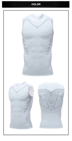 Compression Tank Top Men Gym Shirt Sleeveless Quick Dry Printing Sportswear Male Fitness Bodybuilding Vest Workout Muscle Top - Zen Fit Plus