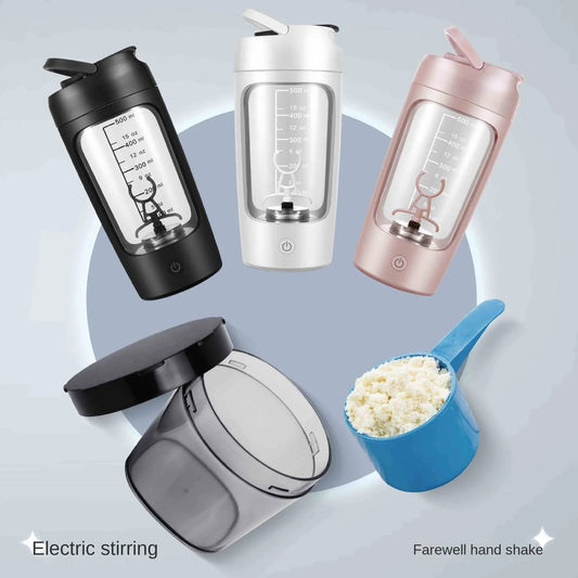 USB Electric Protein Shaker Bottle Portable 1200mAh Rechargeable Blender Cup Multipurpose 650ml Mixing Cups for Fitness Workout Zen fit plus