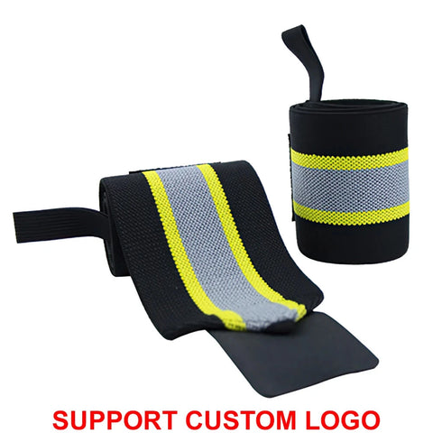 1 Pair Wristband Wrist Support Brace Straps Extra Strength Weight Lifting Wrist Wraps Bandage Fitness Gym Training Custom Logo Zen Fit Plus