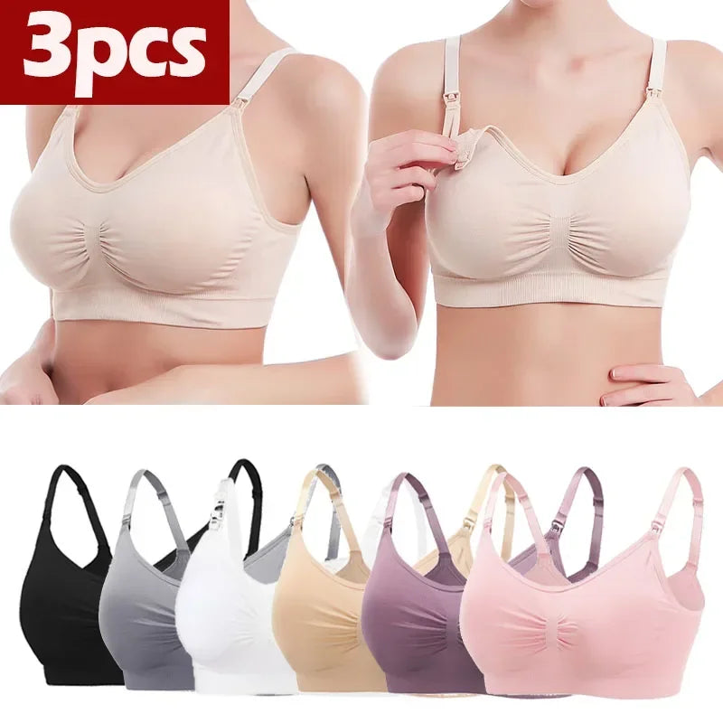 3PC/lot Maternity Nursing Bras Cotton Breastfeeding Pregnant Women Pregnancy Underwear Breast Feeding Bra Clothing Lactancia Zen Fit Plus