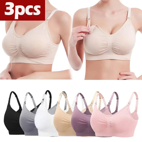 3PC/lot Maternity Nursing Bras Cotton Breastfeeding Pregnant Women Pregnancy Underwear Breast Feeding Bra Clothing Lactancia Zen Fit Plus