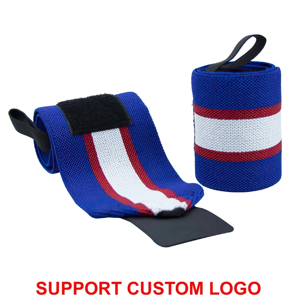 1 Pair Wristband Wrist Support Brace Straps Extra Strength Weight Lifting Wrist Wraps Bandage Fitness Gym Training Custom Logo Zen Fit Plus