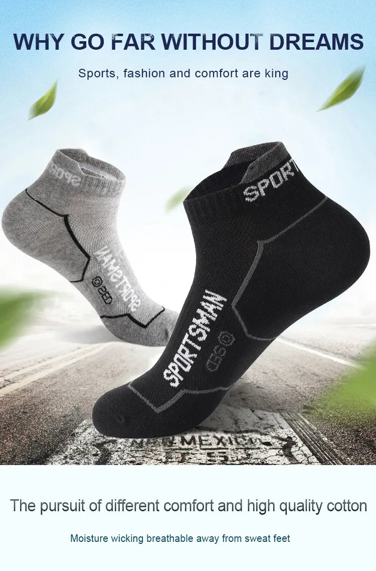6 Pairs Socks Men's Short Socks Sweat Absorbent and Odorous Basketball Socks Running Sports Socks Breathable Mesh Men's Socks - Zen Fit Plus