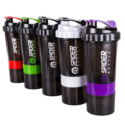 3 Layers Shaker Protein Bottle Powder Shake Cup Large Capacity Water Bottle Plastic Mixing Cup Body-Building Exercise Bottle Zen fit plus