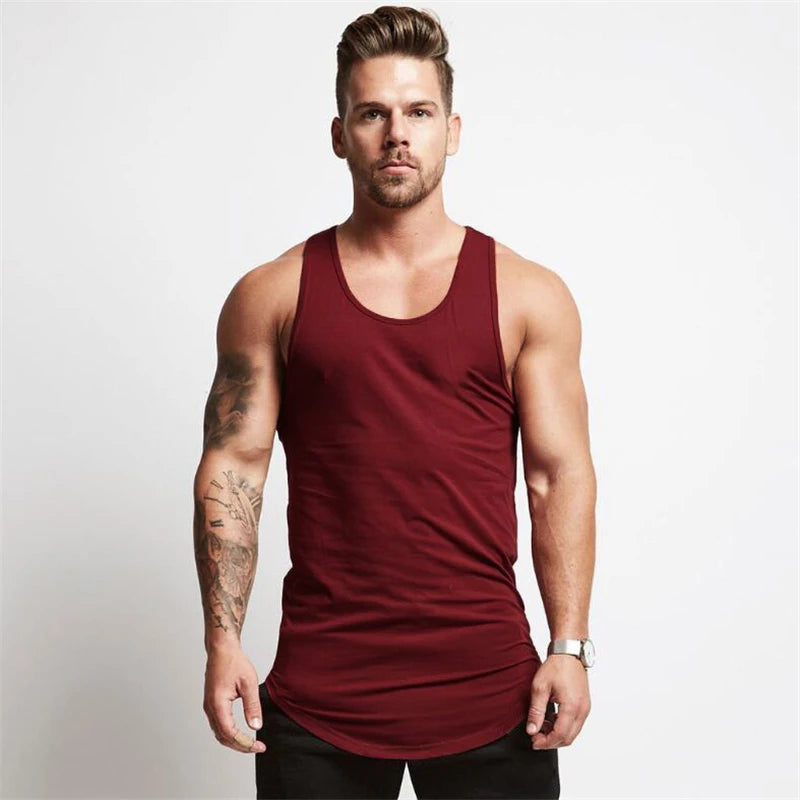 Cotton Material Summer Fitness Sports Vest Men's T-shirt Comfortable Bottoming Sweatshirt Workout Clothes Zen fit plus