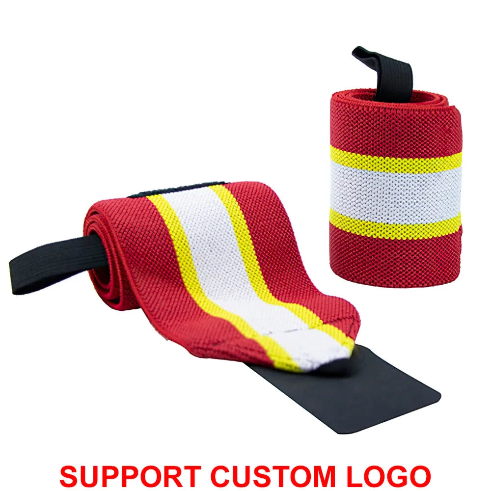 1 Pair Wristband Wrist Support Brace Straps Extra Strength Weight Lifting Wrist Wraps Bandage Fitness Gym Training Custom Logo Zen Fit Plus