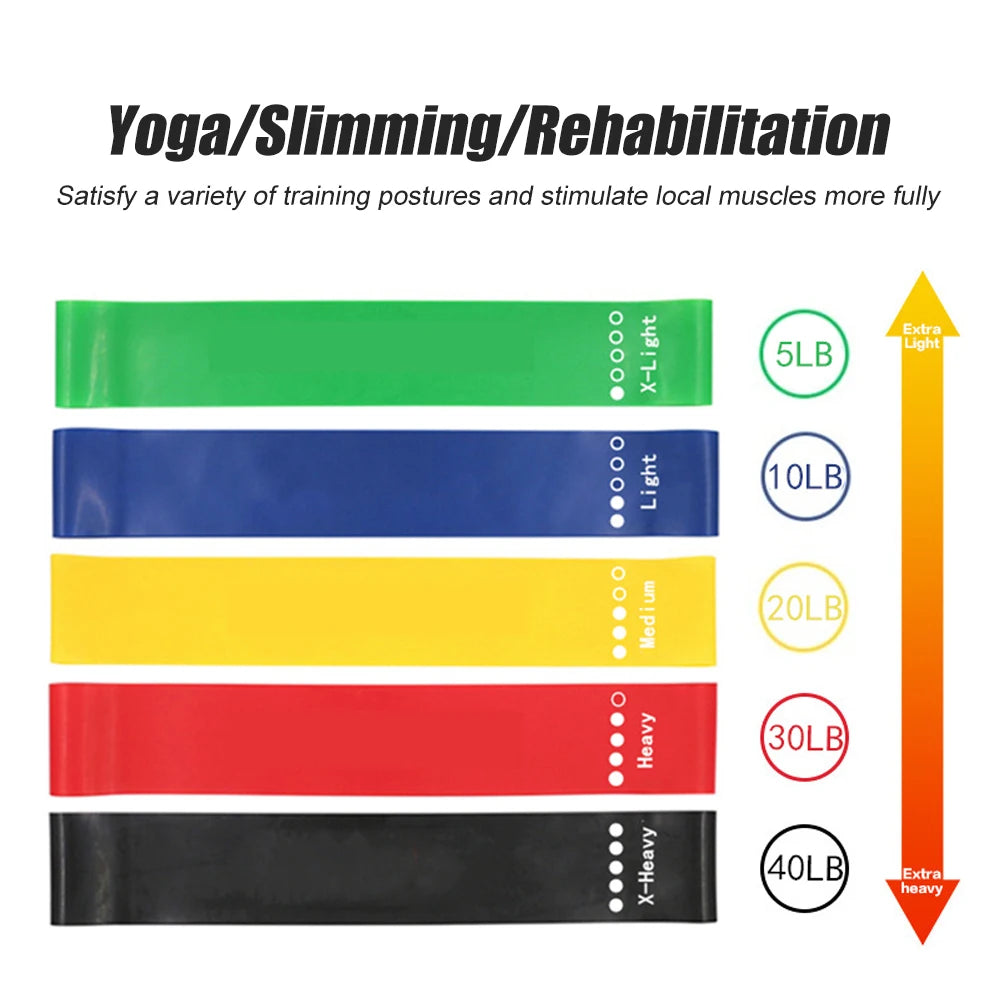 BraceTop 5Pcs/Set Resistance Loop Exercise Bands, Fitness Elastic Band Resistance Band Gym Yoga Pull Tpe Hip Training Supplies Zen fit plus