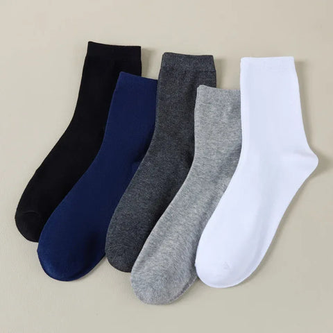 10 Pairs Men's Cotton Socks New Style Black Business Men Socks Soft Breathable Summer Winter for Male Socks Plus Size 38-47 - Zen Fit Plus