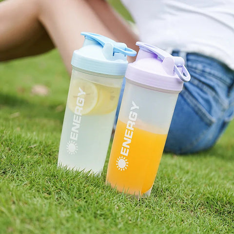 500/700MLSports Water Bottle Protein Shaker Outdoor Travel Portable JuiceCup Sports protein powder shaker cup Zen fit plus