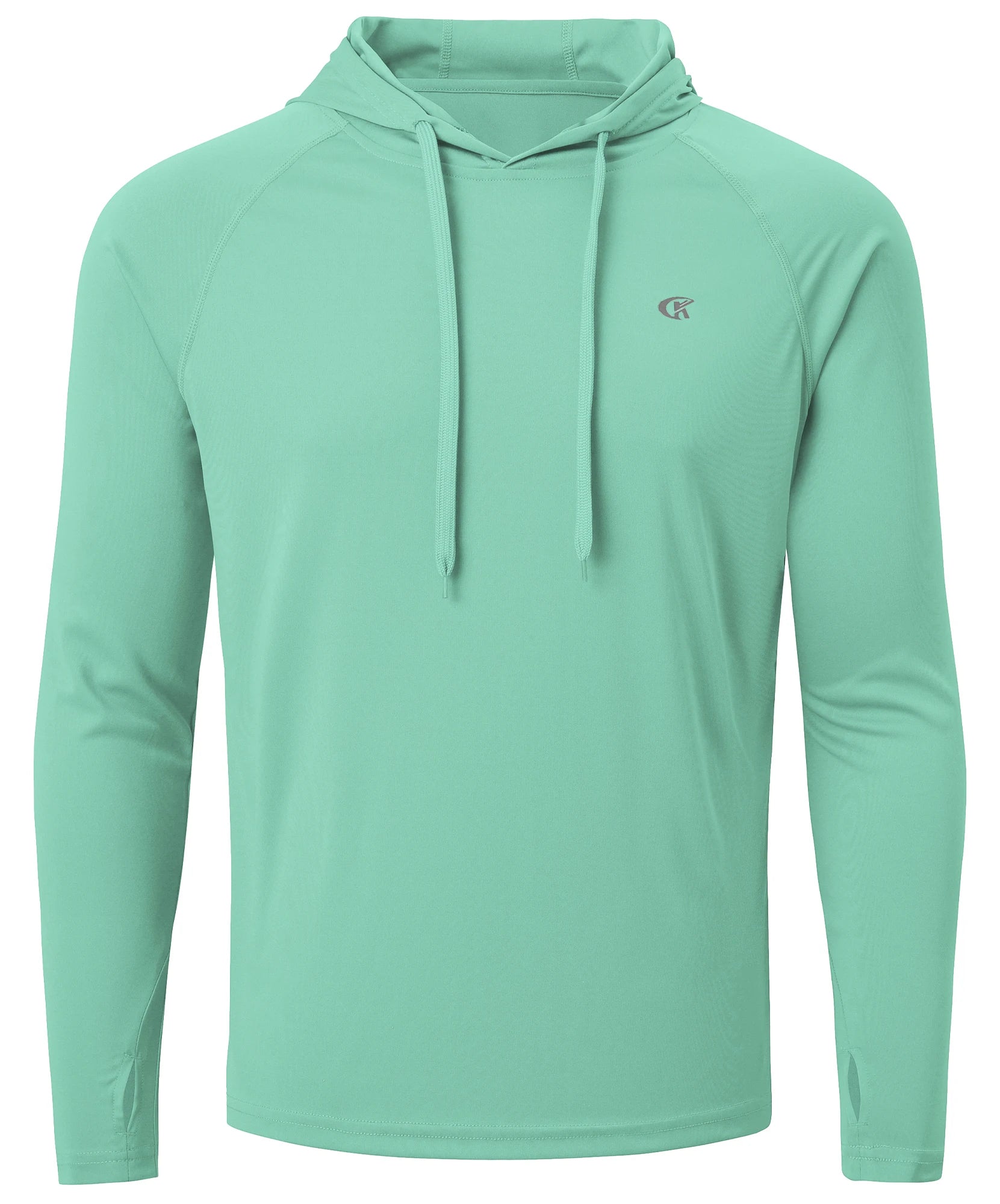 Summer Men's Long Sleeve UPF 50+ Hoodie Shirts, Rash Guard Quick Dry Lightweight T-shirt for Outdoor Jogger Sport Pullover Zen fit plus