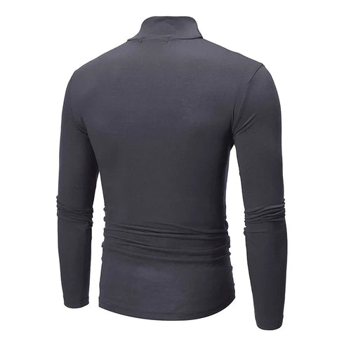 Thermal Underwear Tops Men Spring Clothes Thermal Shirt Autumn Men's Winter Tights High Neck Thin Slim Fit Long Sleeve T-shirt Zen fit plus