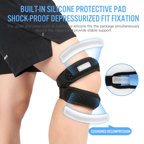 1/2Piece Patellar Tendon Support Strap Adjustable Knee Strap for Exercise Running Fitness Compression Knee Support Zen Fit Plus