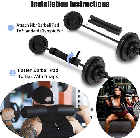 Barbell Shoulder Pads Thickened Squat Weightlifting Foam Neck Pads Lunges Hip Thrusts Powerlifting Deadlift Gym Fitness Training Zen fit plus